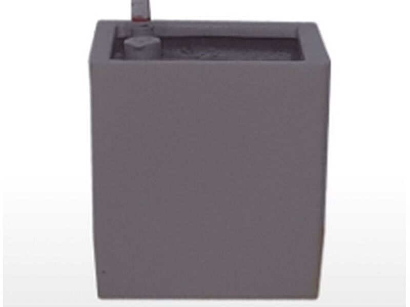 Maceta vibra vidrio gris