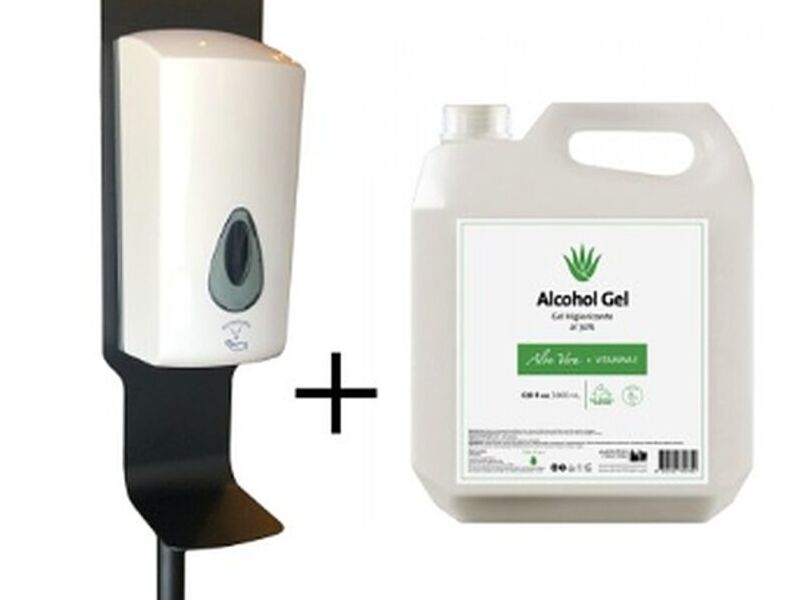 Pack: Pedestal Dispensador Alcohol Chile