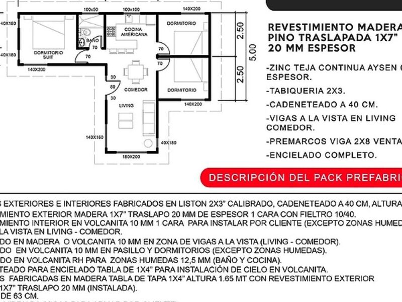 Casa Prefabricada 54m Melipilla
