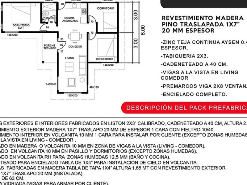 Casa Prefabricada 66m Melipilla