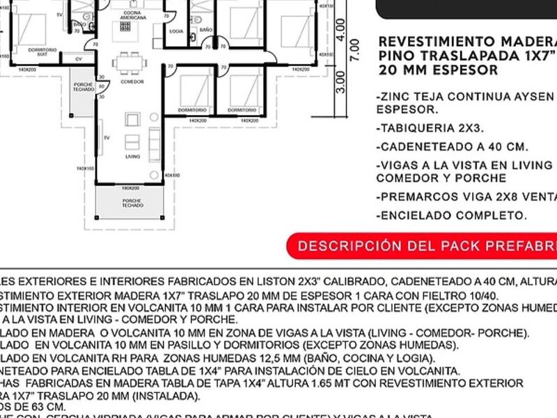 Casa Prefabricada 131m Melipilla
