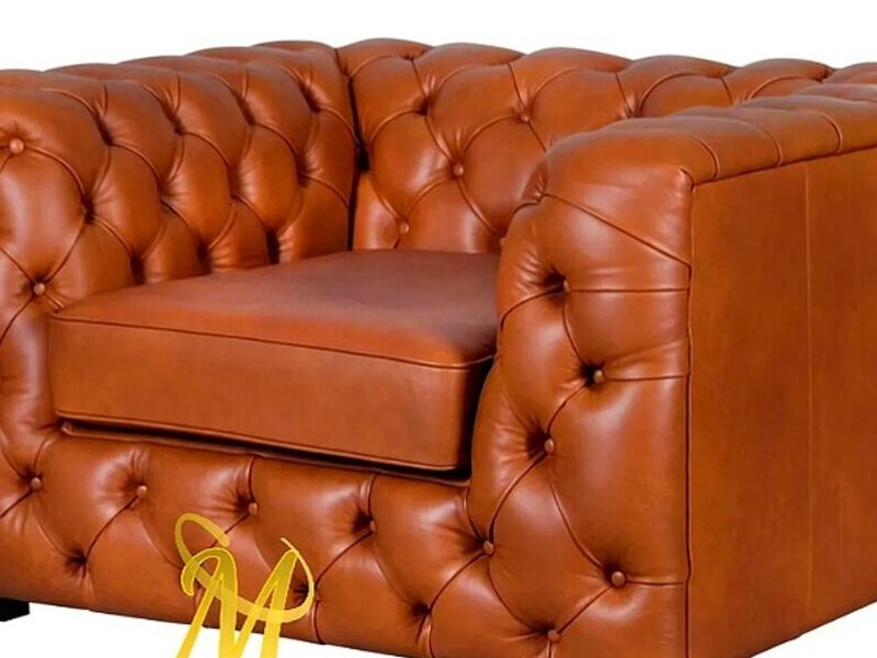 SOFA CUERO CAFE CHILE