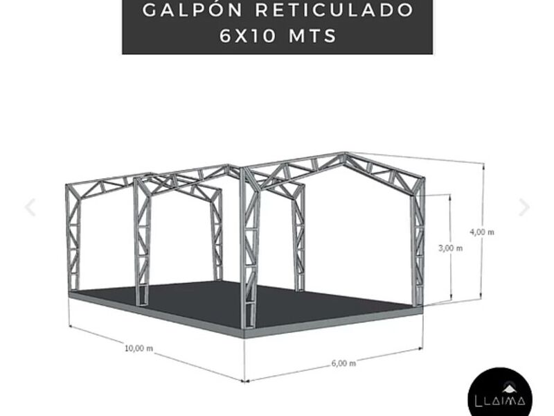 Galpón reticulado 6x10 mts Concepción