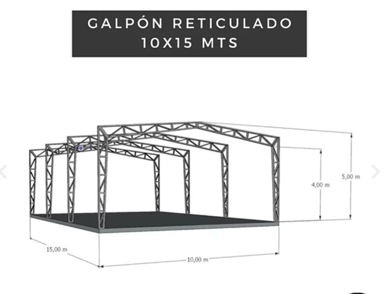 Galpón reticulado 10x15 mts Concepción