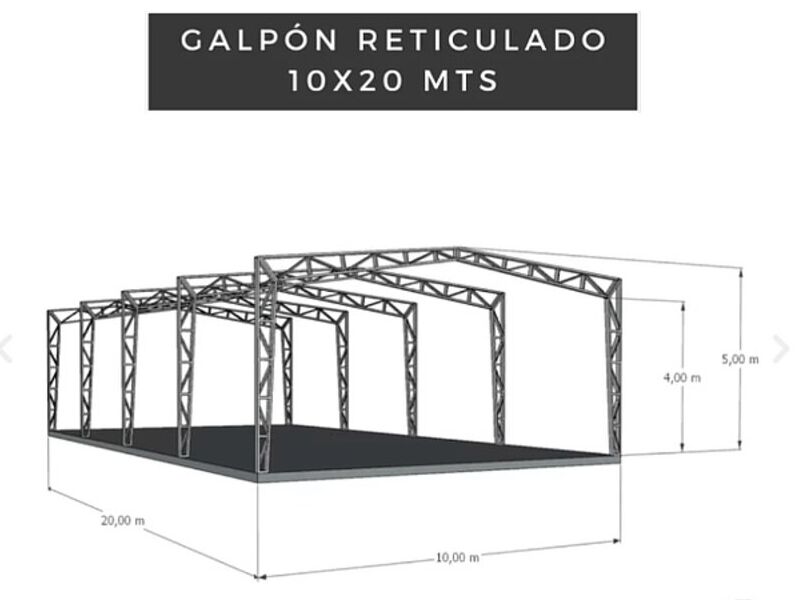 Galpón reticulado 10x20 mts Concepción