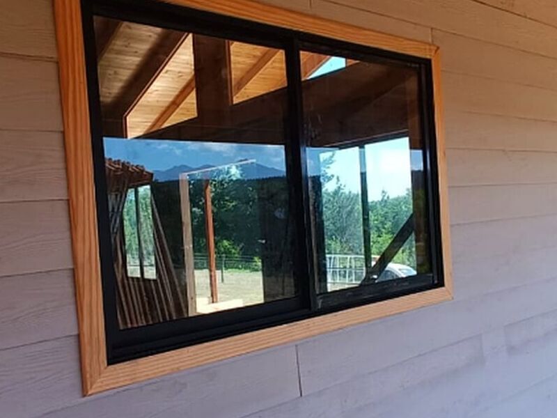 Ventana aluminio negra Chile 