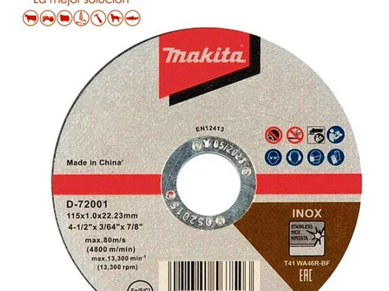 Disco Corte Metal Makita 4.5 Quellón Chile 