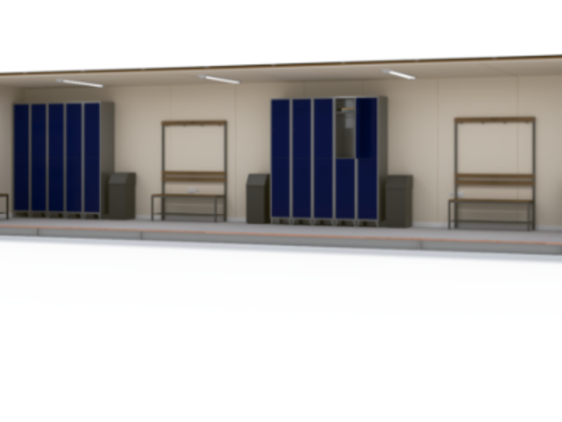 Vestidor modular 12x2,45 m chile
