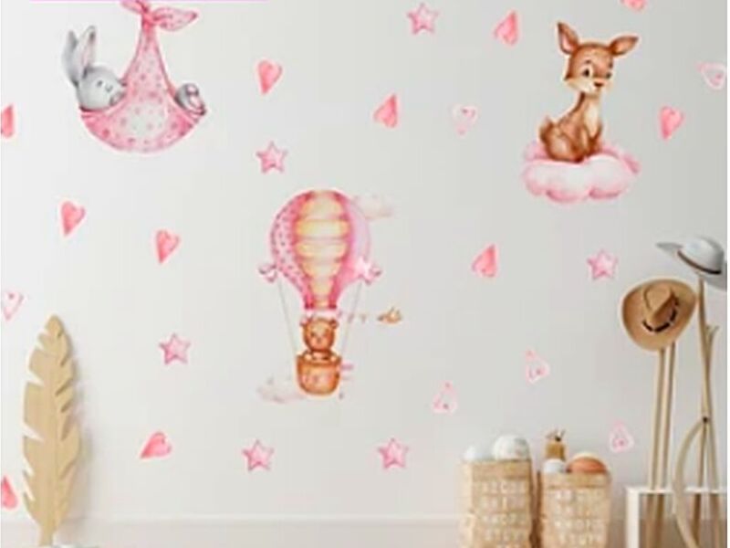 Sweet pink animals 90x30cm Chile
