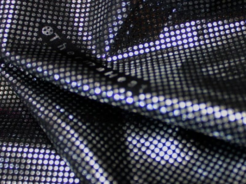 Lona Dot Stretch Negro Chile	