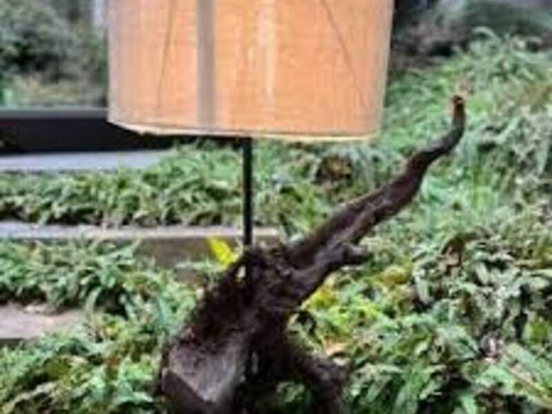 Lámpara Tronco Madera Nativa L Chile