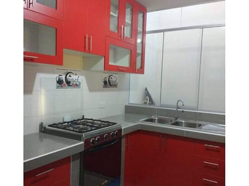 Muebles cocina rojo Chile