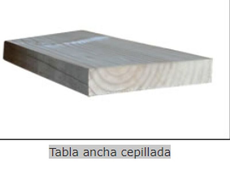 Tabla Ancha Cepillada Cañete