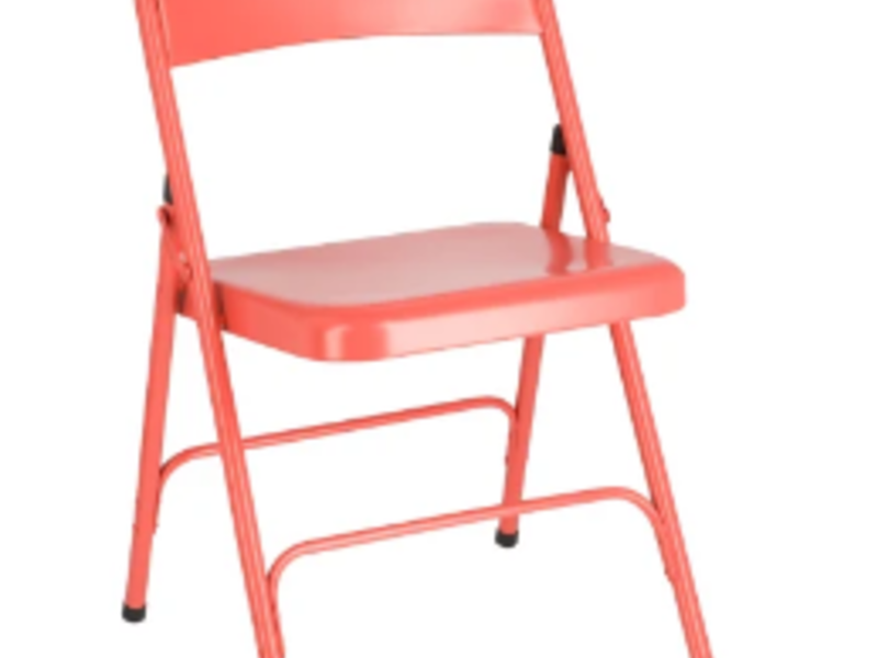 Silla plegable  metal rosa Chile