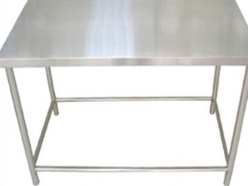 Mesón Acero Inoxidable 120x60x80 cm.