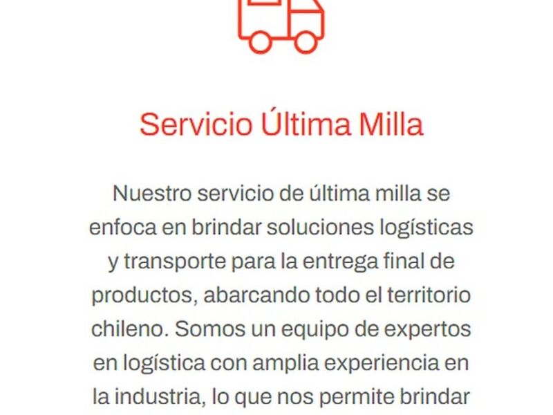 Servicio Última Milla Chile 