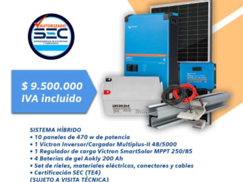 KIT OFF GRID 5.000 W CHILE