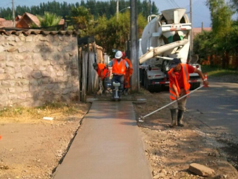 Construcción veredas  Chile 
