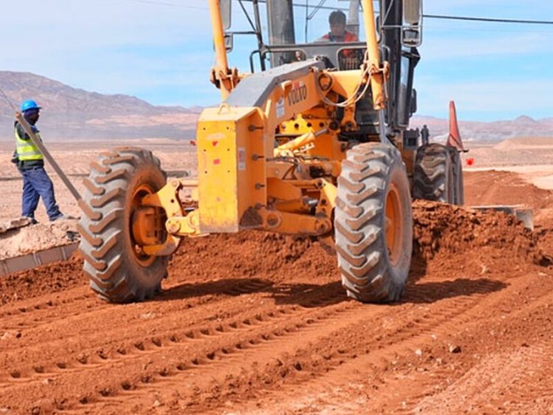 Construcción vías  Chile 