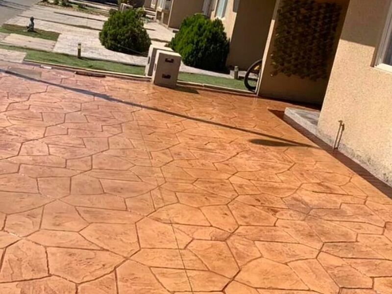 Piso de Concreto Estampado y Teñido Chile
