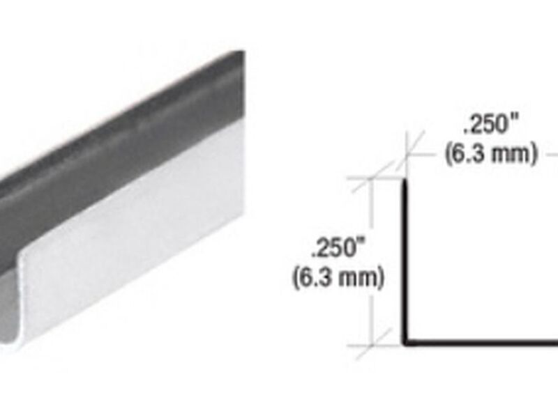 CRL Canal  U  acero inoxidable de 1/4" 