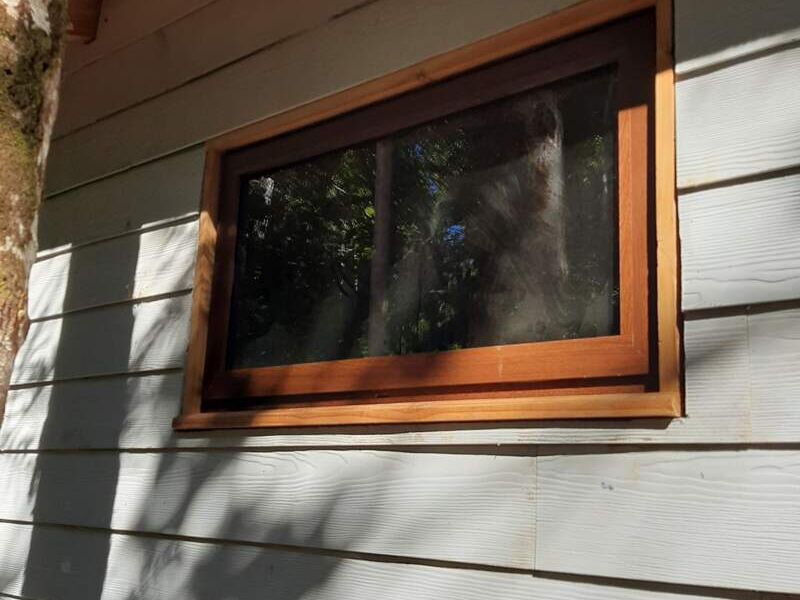 ventana aluminio acabado madera 