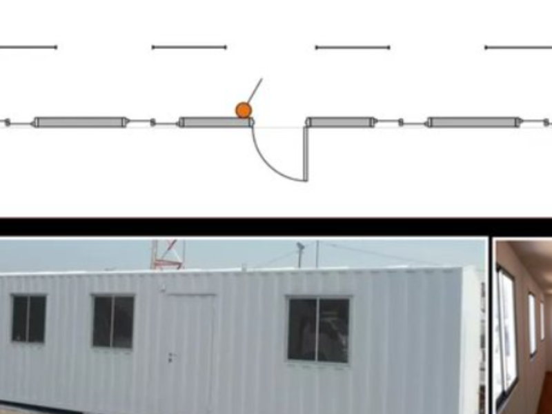 Oficina contenedor 12 x2.5 m chile