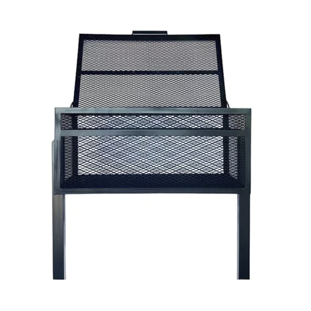 Canastillo De Fierro Con Tapa Para Basura exterior 90×45×50 cm