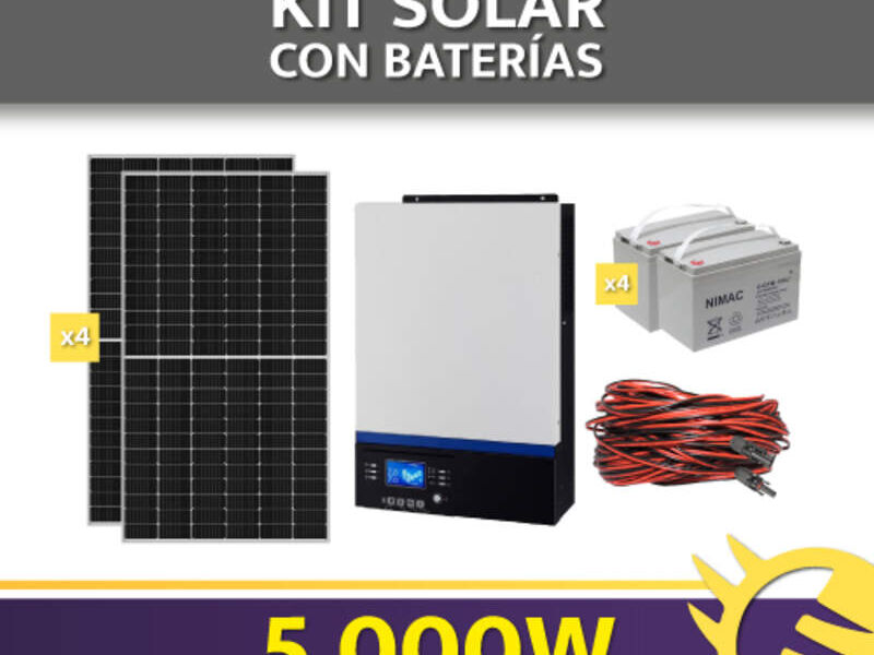 KIT BATERÍA GEL 5.000W CHILE