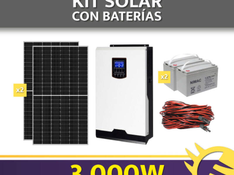 KIT BATERÍA GEL 3.000W CHILE