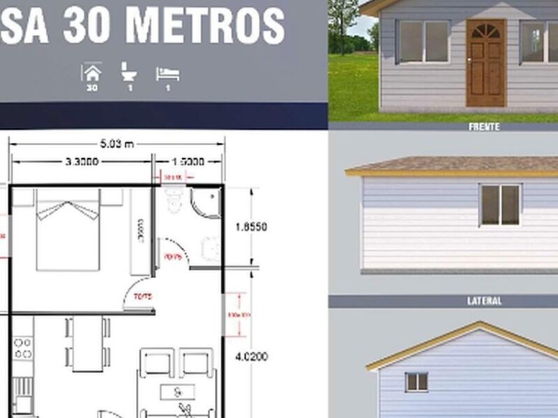 Casa prefabricada modular 30 m2  Chile 