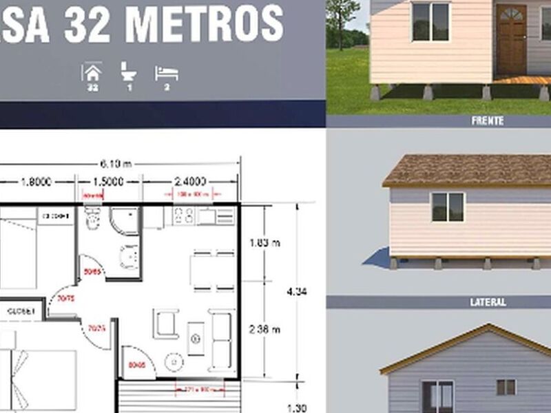 Casa prefabricada modular 32 m2  Chile 