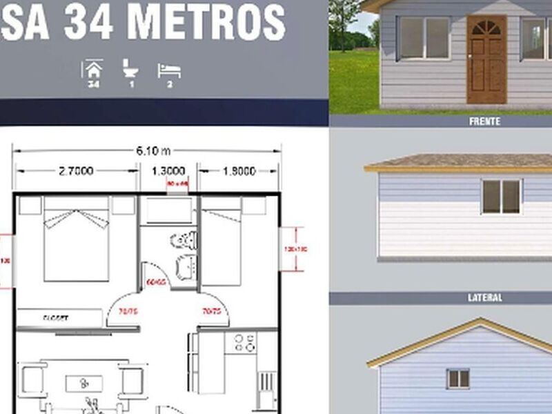 Casa prefabricada modular 34 m2  Chile 