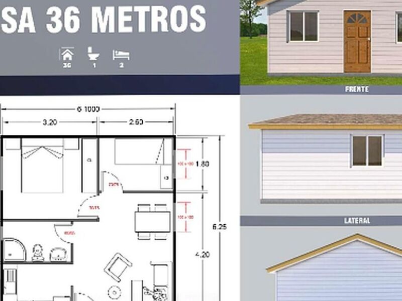 Casa prefabricada modular 36 m2  Chile 