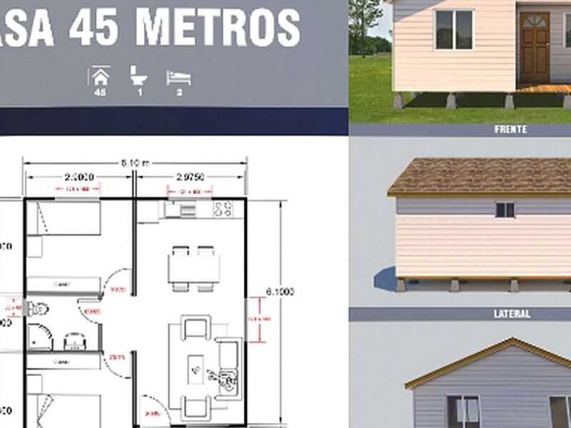 Casa prefabricada modular 45 m2  Chile 