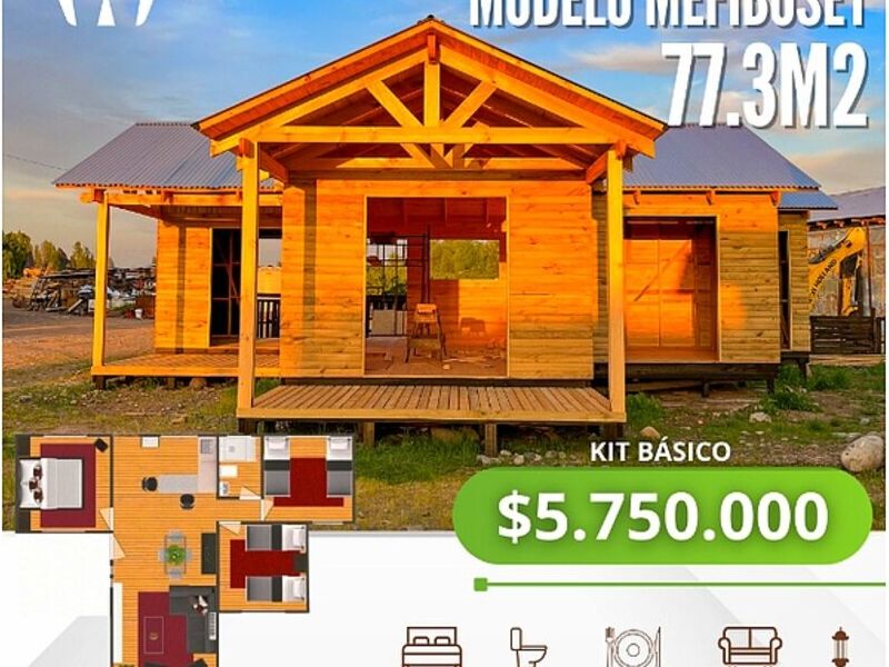 Casa prefabricada 77.33 m2  Chile 