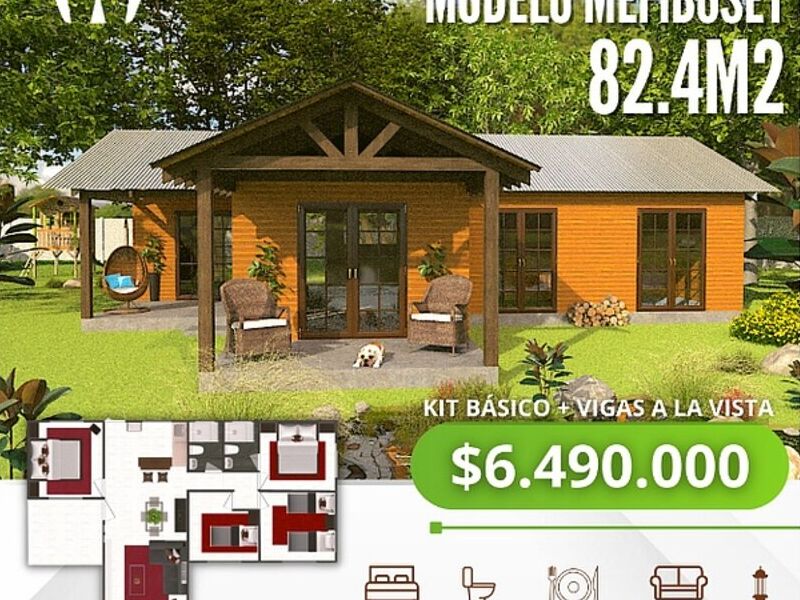 Casa prefabricada 82.4 m2   Chile 