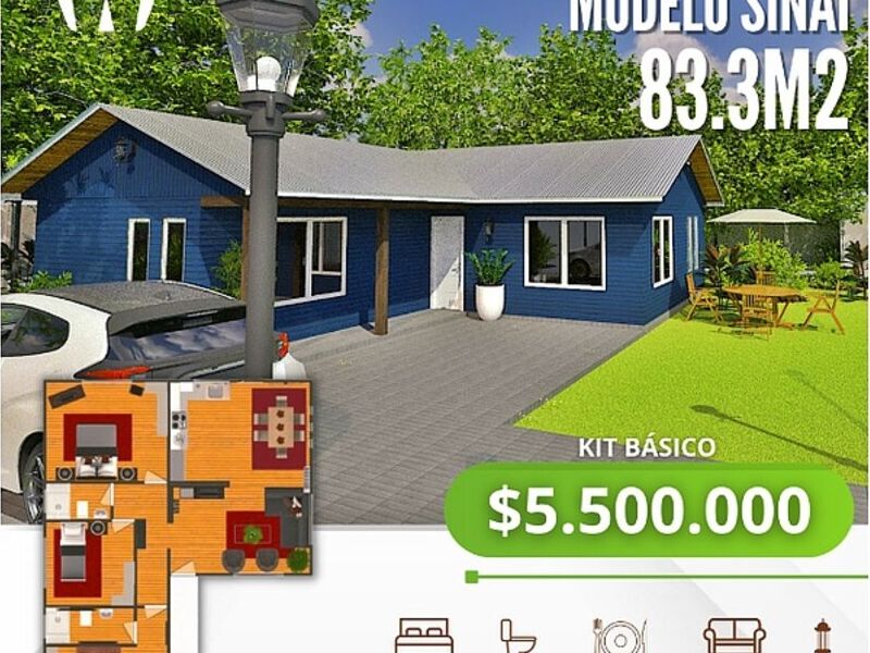Casa prefabricada 83.3 m2  Calama 