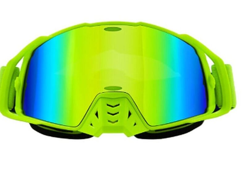 Antiparras verde fluor mica tornasol