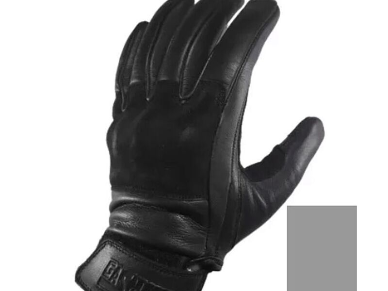 Guante Moto Cuero Negro