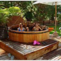 Tinas de madera aguas caliente