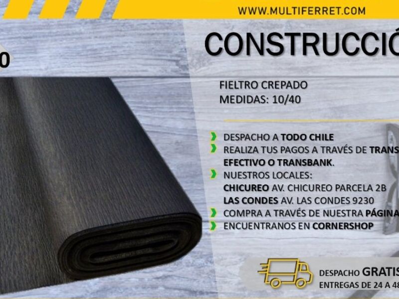 FIELTRO CREPADO Chile