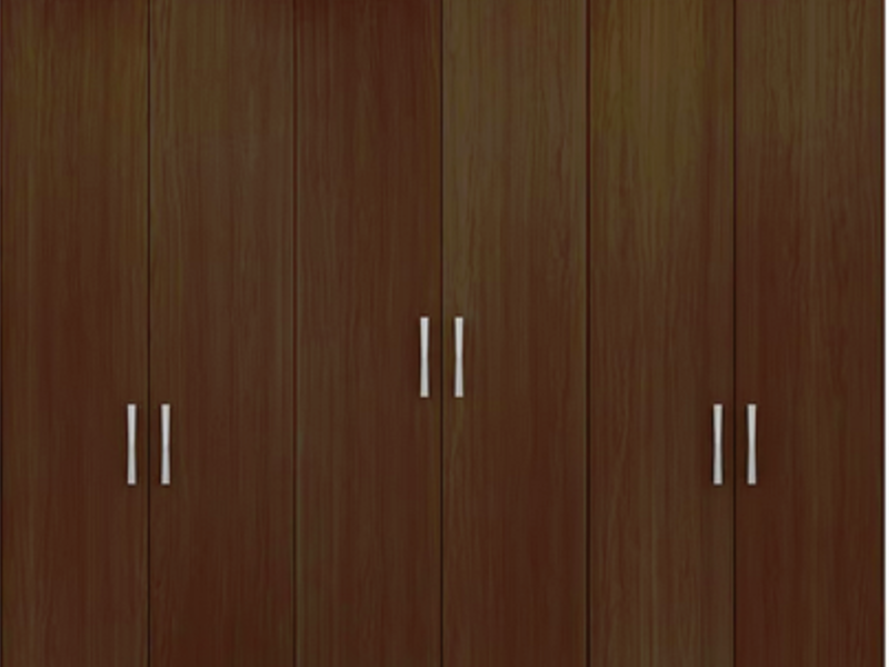 Closet 6 puertas 2 cajones nogal OVALLE