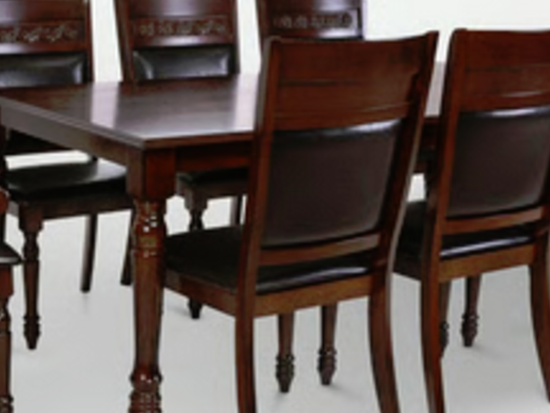 Juego comedor 6 sillas + 2 sitiales OVALLE