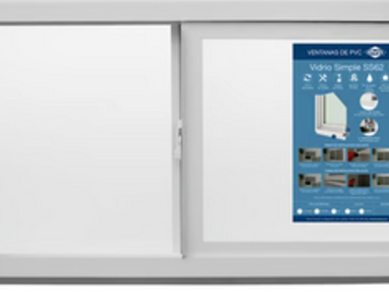 Ventana PVC Vidrio Simple SANTIAGO