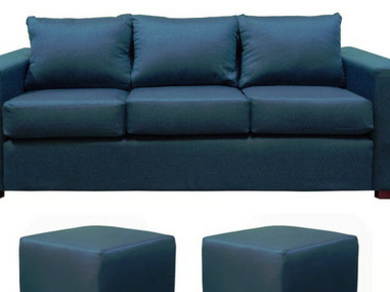 Sofa 3 cuerpos + 2 pouf SANTIAGO