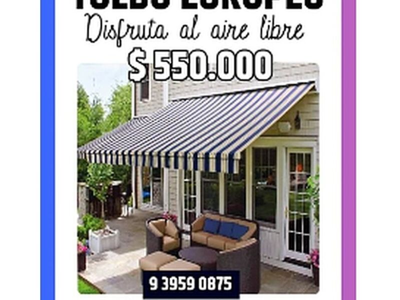 TOLDO RETRACTIL DE 3 X 2.5 METROS