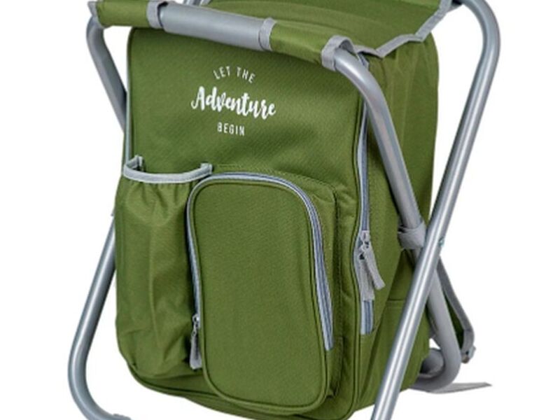 Mochila Cooler Con Silla Verde