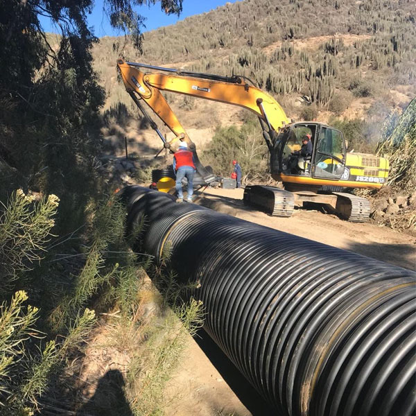 Instalamos tuberías corrugadas de HDPE CHILE