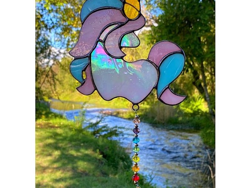 Vitral unicornio Chile